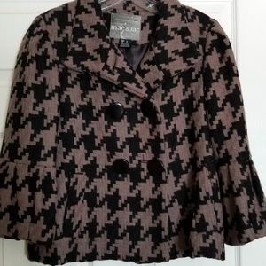 mac & jac Brown/Black Houndstooth Jacket